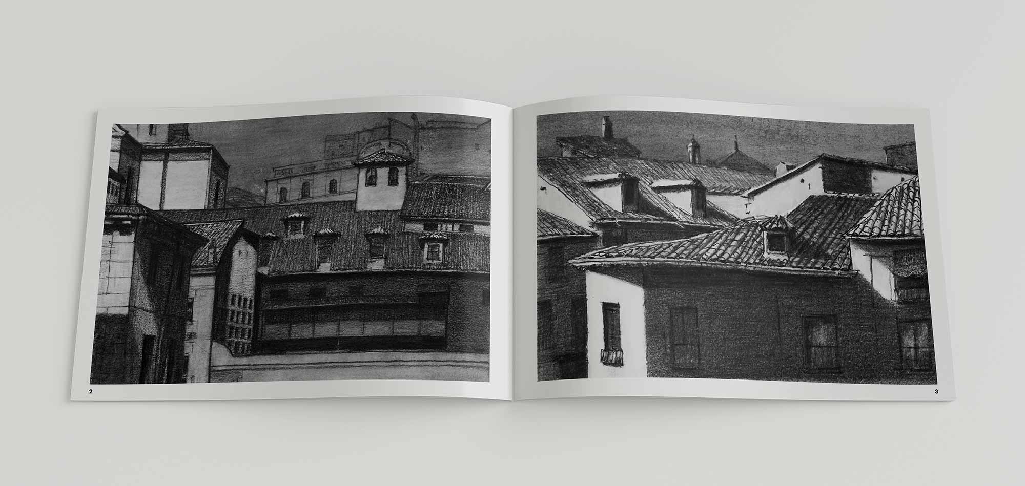 Mario Jodra Artist's Book "Viejo Madrid". Interior. Pages 02-03