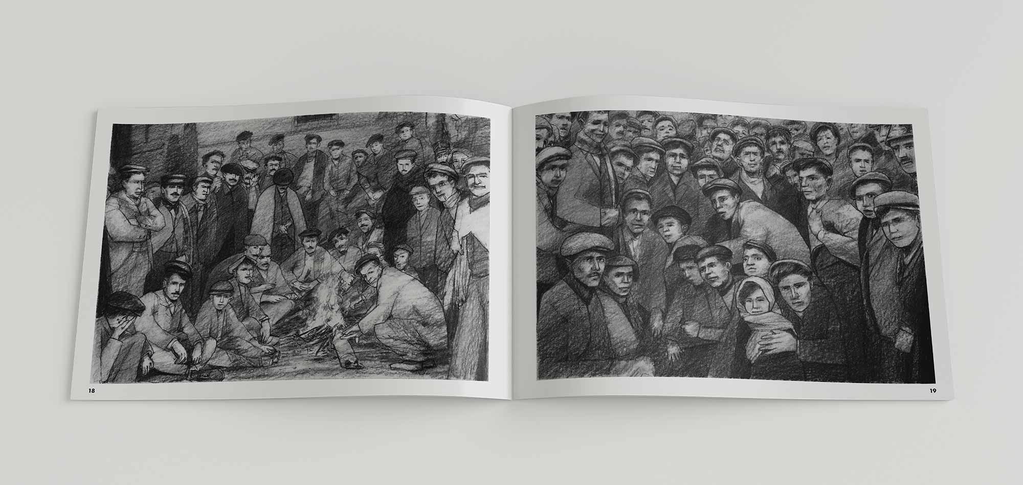 Mario Jodra Artist's Book "Viejo Madrid". Interior. Pages 18-19